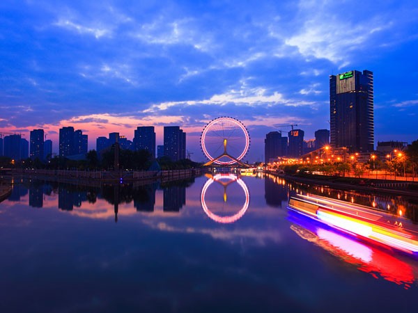 A beleza do Tianjin Eye.